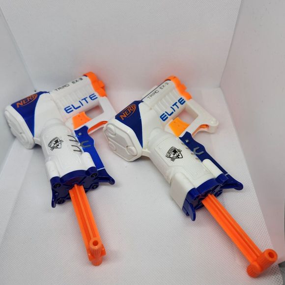 NERF N-STRIKE ELITE TRIAD EX-3 Blaster Lot Of 2 Working Used - Picture 10 of 10